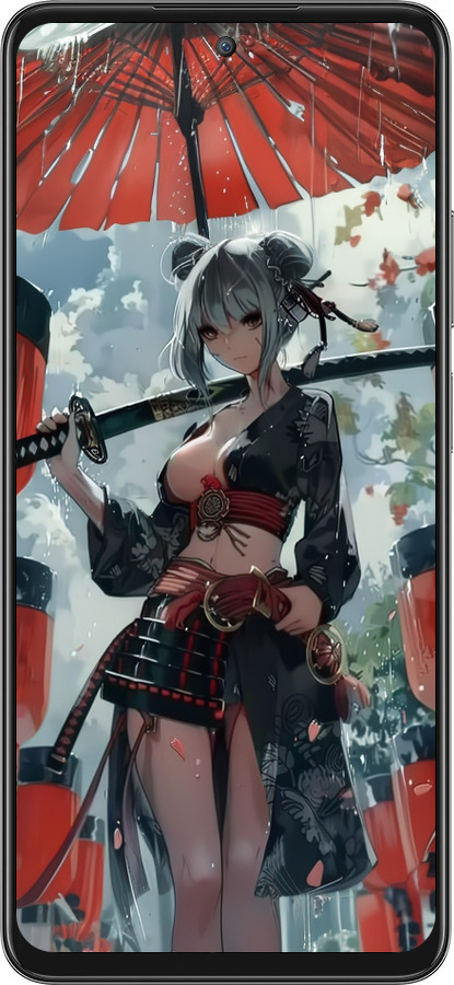 Силиконовый чехол Гейша-воин для Oppo A3 Pro 5G - 6124u-4144 изображение 