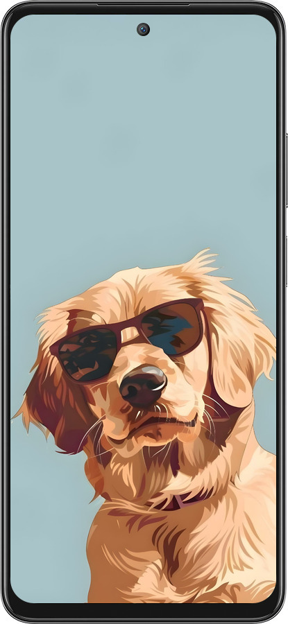 Силиконовый чехол Пес в очках для Oppo A80 5G - 6381u-3963 изображение 