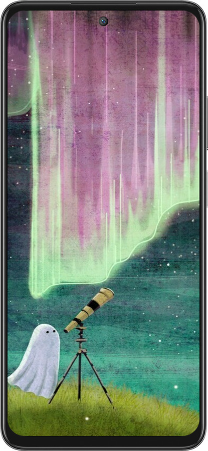 Силиконовый чехол Привидение и звезды для Oppo A3 Pro 5G - 6443u-4144 изображение 