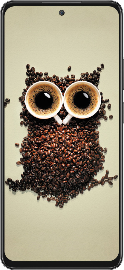 Силиконовый чехол Сова из кофе для Oppo A3 Pro 5G - 777u-4144 изображение 