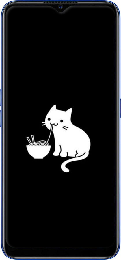 TPU чехол С милым котом на черном фоне для Oppo A9 2020 - 6528b-1865 изображение 