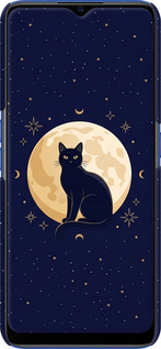 3D пластиковий матовий чехол Cute Cat Celestial/Witchy для Oppo A5 2020 - 6787m-1888 изображение 
