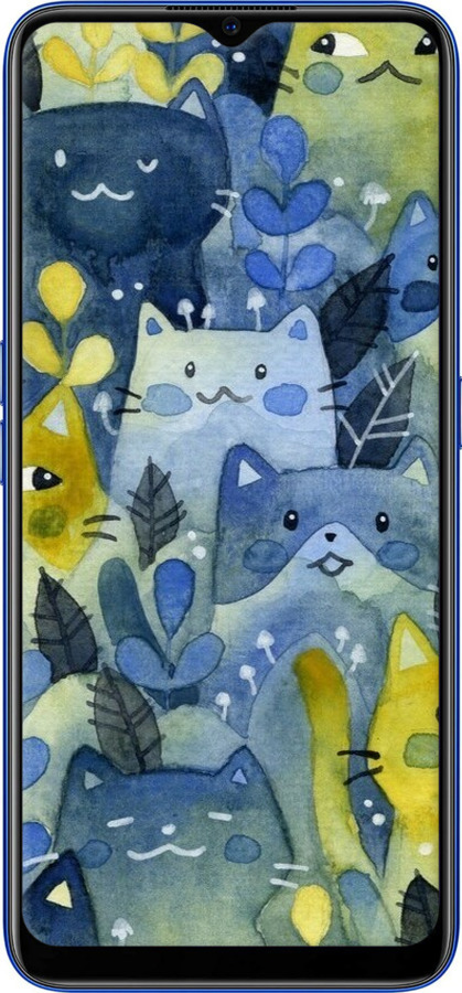 2D пластиковый чехол С изображением кошачьего леса для Oppo A5 2020 - 6447t-1888 изображение 