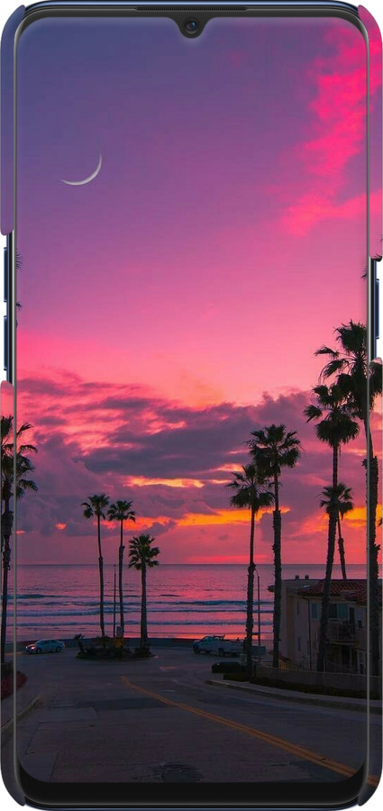 3D пластиковий матовий чехол Пальми для Oppo A91 - 5873m-1884 изображение 