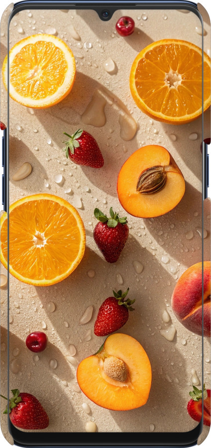 3D пластиковий матовий чехол Фрукти 3 для Oppo A91 - 6703m-1884 изображение 