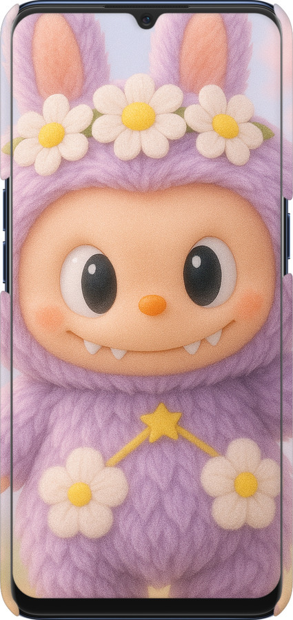 3D пластиковий матовий чехол Лабубу 1 для Oppo A91 - 6709m-1884 изображение 