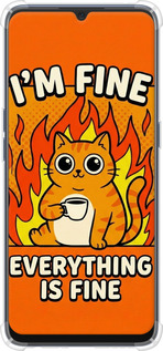 Силикон с усиленными углами чехол Funny Cat для Oppo A91 - 6786sp-1884 изображение 