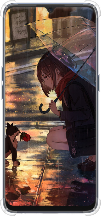 Силіконовий протиударний с посиленими кутами чехол Anime для Oppo A91 - 6609sp-1884 изображение 
