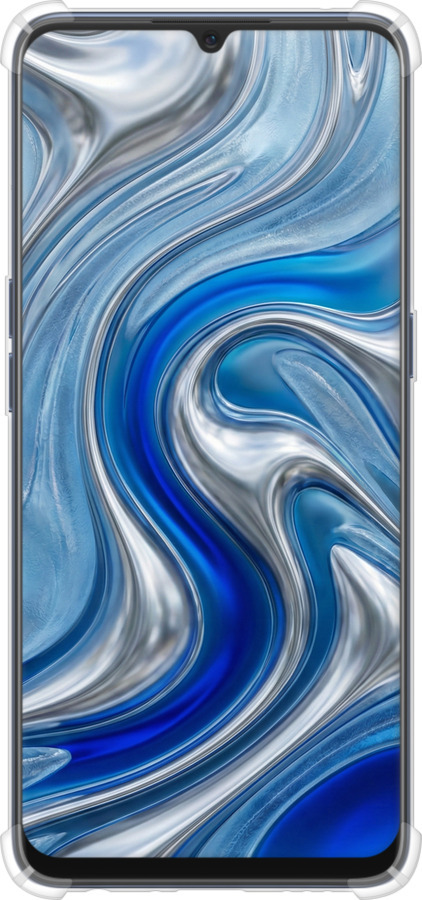 Силикон с усиленными углами чехол Liquid Chrome для Oppo A91 - 6781sp-1884 изображение 