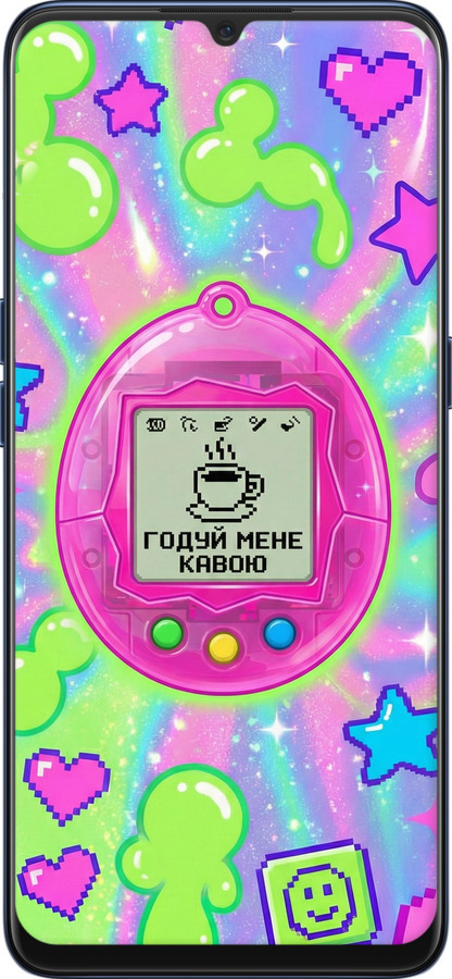 Силиконовый чехол Y2K Aesthetic Retro Pet: Годуй мене кавою для Oppo A91 - 6784u-1884 изображение 