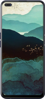 TPU чехол С изображением гор Индиго для Oppo A92S - 6484b-1926 изображение 
