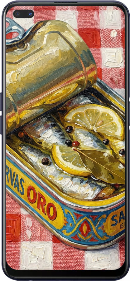 TPU чехол Vintage Sardine Tin Phone для Oppo Reno 4 Z - 6772b-2278 изображение 