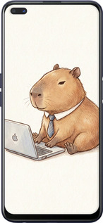 Силиконовый чехол Funny Capybara CEO Working для Oppo Reno 4 Z - 6777u-2278 изображение 