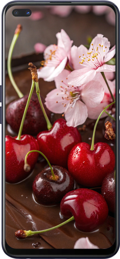 Силиконовый чехол Вишня в шоколаде для Oppo Reno 4 Z - 6698u-2278 изображение 