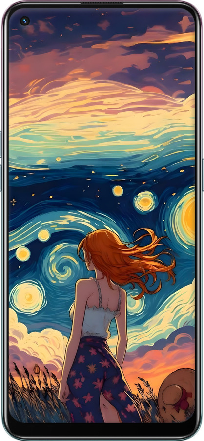 TPU чехол Дівчина Арт для Oppo A94 - 6325b-2287 изображение 
