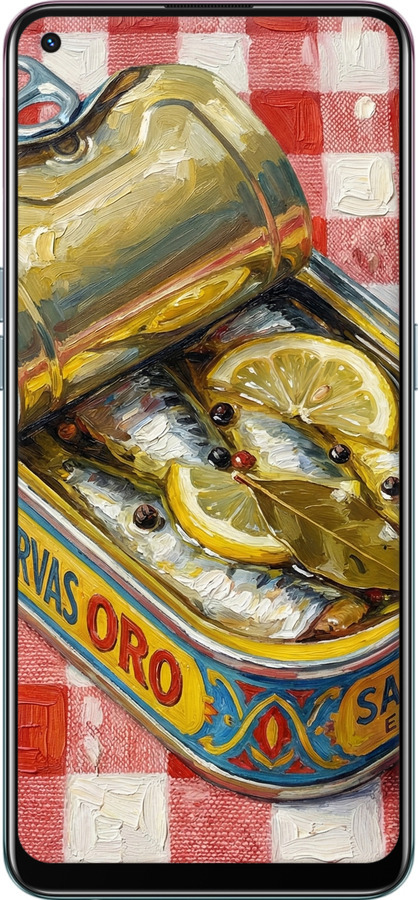 TPU чехол Vintage Sardine Tin Phone для Oppo Reno5 Lite - 6772b-2312 изображение 