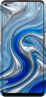 3D пластиковый матовый чехол Liquid Chrome для Oppo A94 - 6781m-2287 изображение 