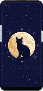 3D пластиковый матовый чехол Cute Cat Celestial/Witchy для Oppo A94 - 6787m-2287 изображение 