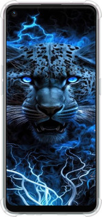 Силіконовий протиударний с посиленими кутами чехол Крижаний леопард для Oppo Reno5 Lite - 6460sp-2312 изображение 