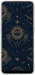 Силіконовий протиударний с посиленими кутами чехол Celestial Harmony: Sun & Moon Gold Mystic Pattern для Oppo Reno5 Lite - 6778sp-2312 изображение 