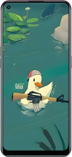 Силиконовый чехол Уточка с автоматом для Oppo Reno5 Lite - 6356u-2312 изображение 