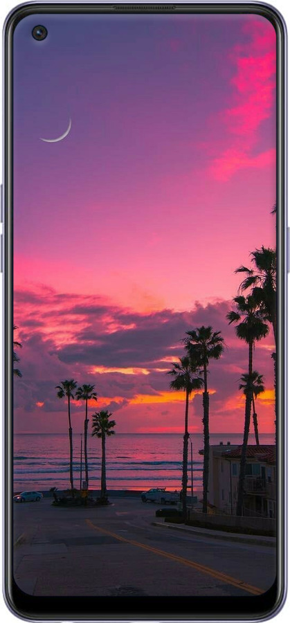 Силиконовый чехол Пальмы для Oppo A95 - 5873u-2345 изображение 