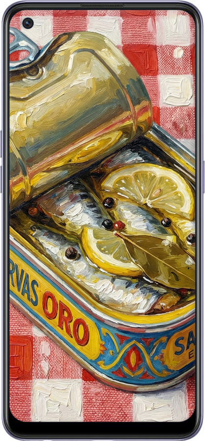 Силиконовый чехол Vintage Sardine Tin Phone для Oppo A95 - 6772u-2345 изображение 