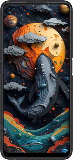 TPU чехол Кит в космосе для Oppo A96 - 6328b-2598 изображение 