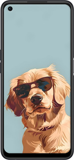 TPU чехол Пес в очках для Oppo A96 - 6381b-2598 изображение 