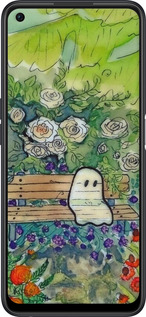 TPU чехол Грустное привидение для Oppo A96 - 6403b-2598 изображение 