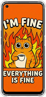 Силикон с усиленными углами чехол Funny Cat для Oppo A96 - 6786sp-2598 изображение 