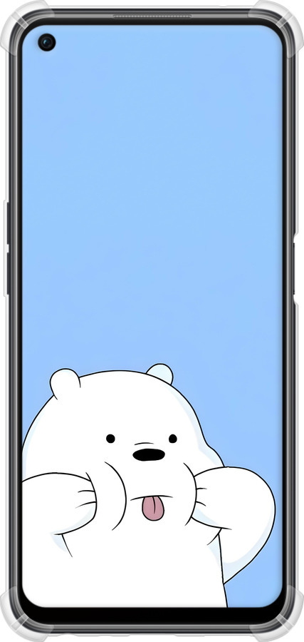 Силіконовий протиударний с посиленими кутами чехол Милий ведмедик для Oppo A96 - 6357sp-2598 изображение 
