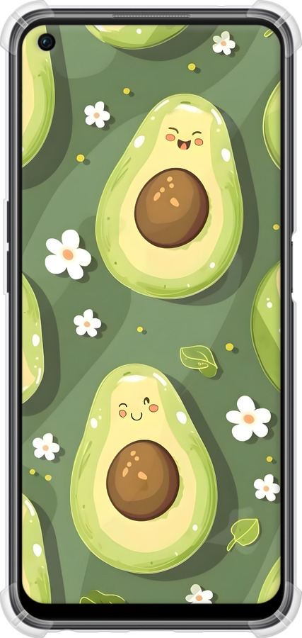 Силикон с усиленными углами чехол Авокадо для Oppo A96 - 6380sp-2598 изображение 