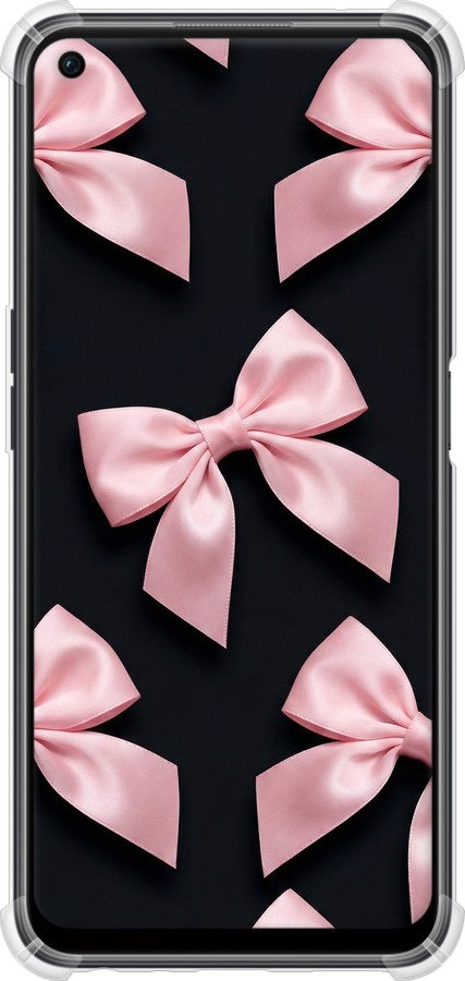 Силіконовий протиударний с посиленими кутами чехол Coquette Ribbons Dark Coquette для Oppo A96 - 6767sp-2598 изображение 