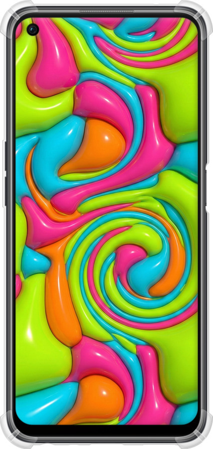 Силіконовий протиударний с посиленими кутами чехол Y2K Jelly Dream для Oppo A96 - 6780sp-2598 изображение 