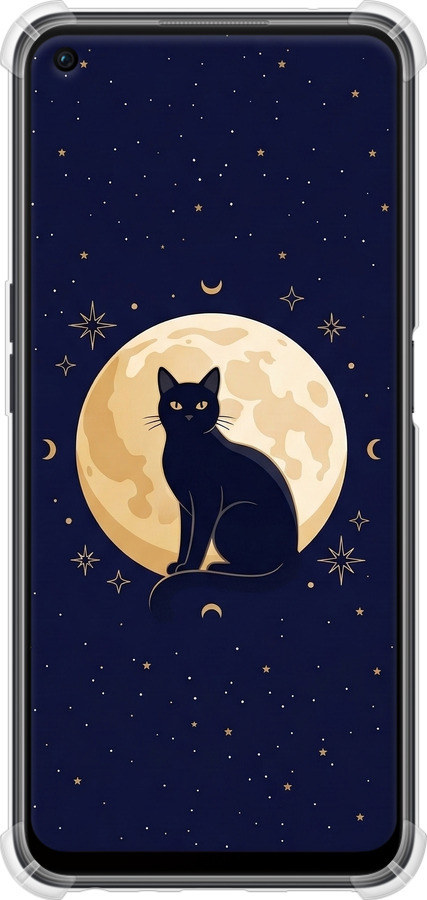 Силикон с усиленными углами чехол Cute Cat Celestial/Witchy для Oppo A96 - 6787sp-2598 изображение 