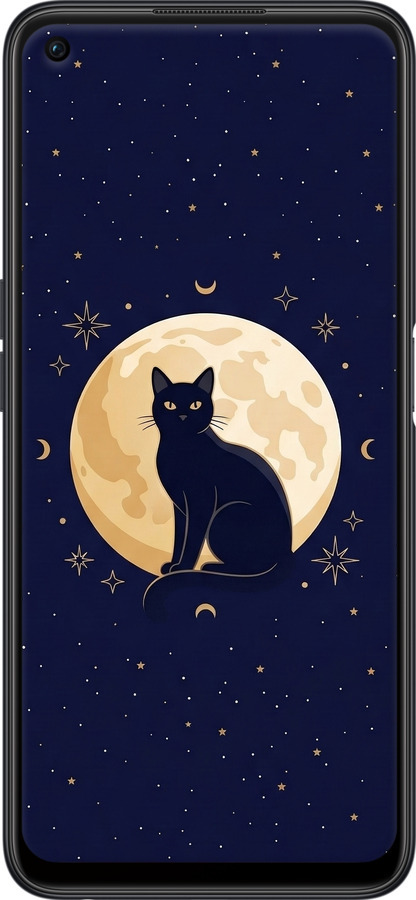 Силиконовый чехол Cute Cat Celestial/Witchy для Oppo A96 - 6787u-2598 изображение 