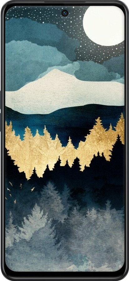 TPU чехол Ночной пейзаж с лесом и горами для Oppo A98 - 6493b-3115 изображение 