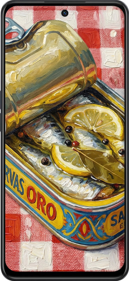 Силиконовый чехол Vintage Sardine Tin Phone для Oppo A98 - 6772u-3115 изображение 