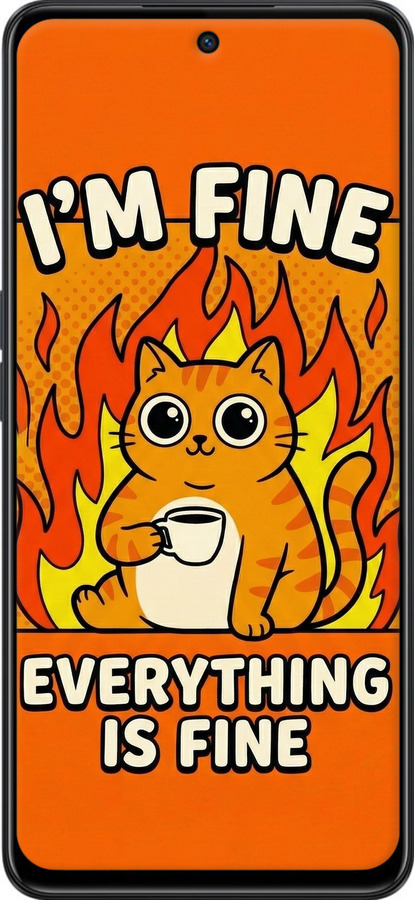 Силиконовый чехол Funny Cat для Oppo A98 - 6786u-3115 изображение 