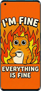 TPU чехол Funny Cat для Oppo Find X2 - 6786b-1891 изображение 