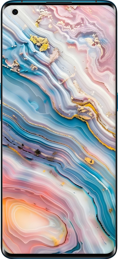 TPU чехол Мрамор красивый для Oppo Find X2 - 6376b-1891 изображение 