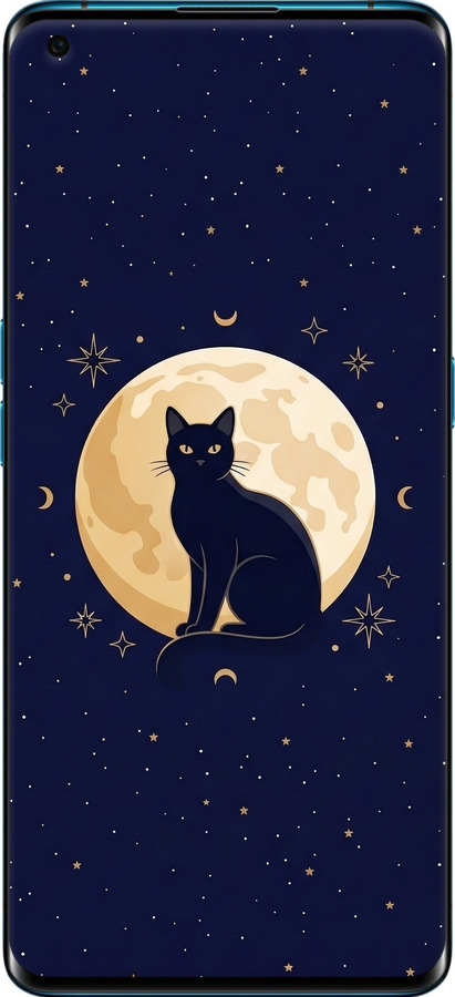 Силиконовый чехол Cute Cat Celestial/Witchy для Oppo Find X2 - 6787u-1891 изображение 