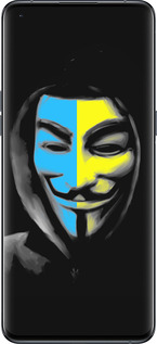 Силиконовый чехол Украинский анонимус для Oppo Find X5 Pro - 1062u-2603 изображение 