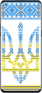 Силиконовый чехол Герб - вышиванка желто-голубая для Oppo Find X5 Pro - 1197u-2603 изображение 