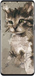 Силиконовый чехол Котёнок из пятен и линий для Oppo Find X5 Pro - 119u-2603 изображение 