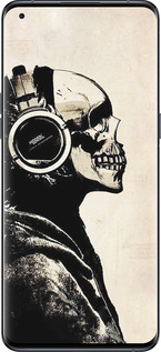 Силиконовый чехол Скелет-меломан v2 для Oppo Find X5 Pro - 1200u-2603 изображение 