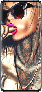 Силиконовый чехол Девушка в тату для Oppo Find X5 Pro - 4001u-2603 изображение 