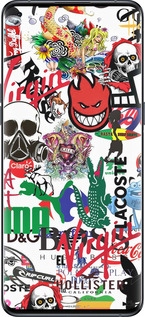 Силиконовый чехол Many different logos для Oppo Find X5 Pro - 4022u-2603 изображение 