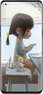 Силиконовый чехол Милая девочка с зайчиком для Oppo Find X5 Pro - 4039u-2603 изображение 